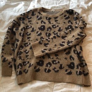 Cozy leopard sweater